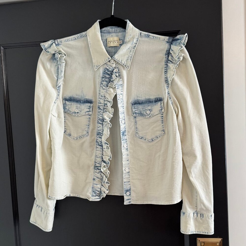 Alice and Olivia ruffled shirt